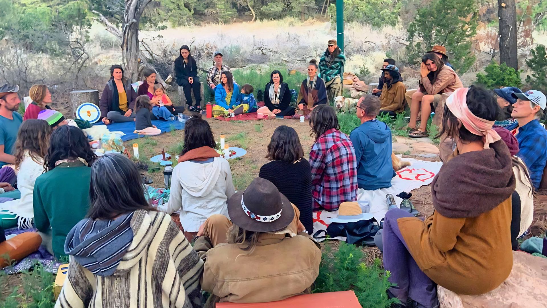 Community gathering at Wo-Man-I-Fest